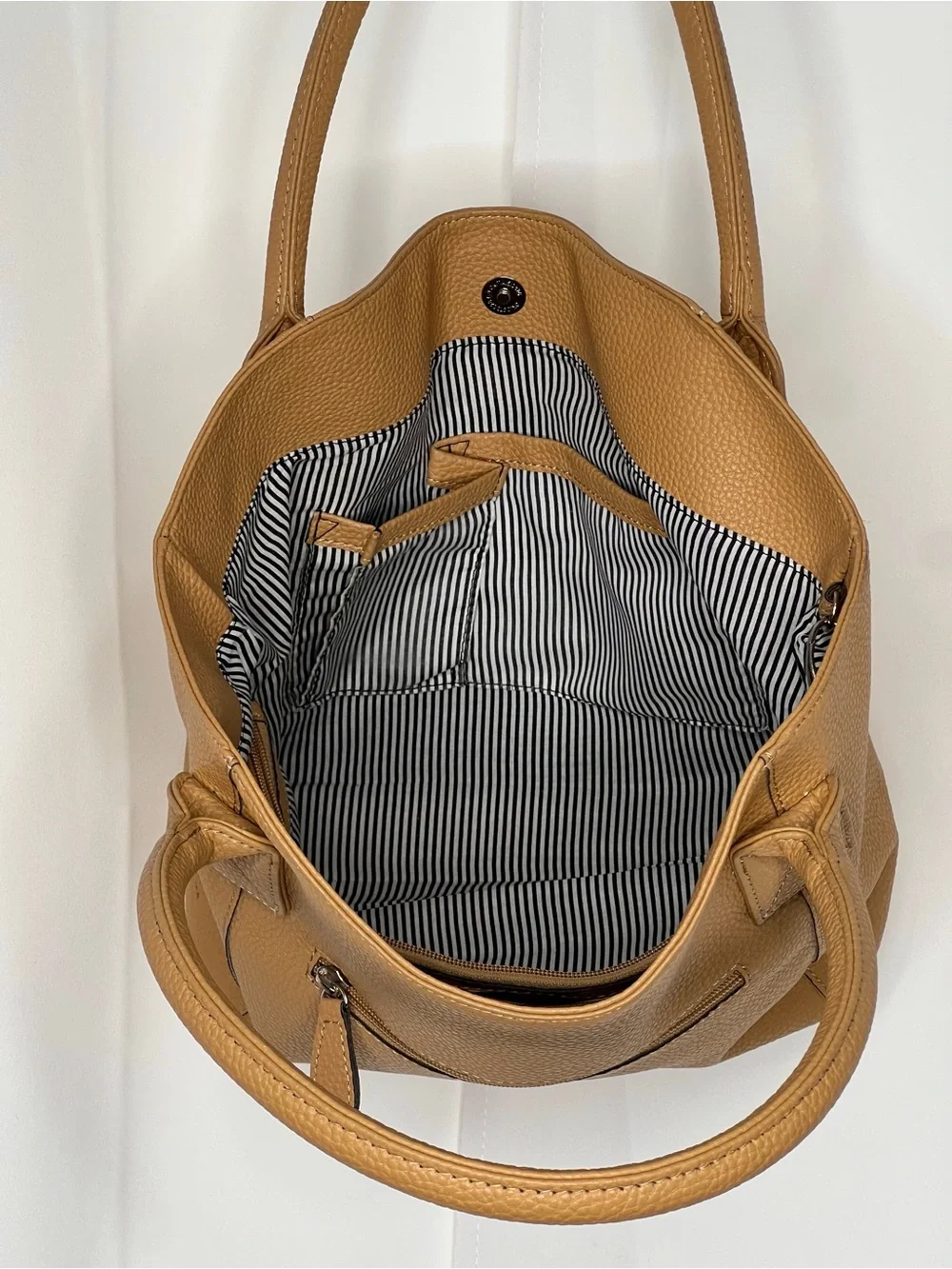 LOUENHIDE TAUPE VEGAN LEATHER TOTE /SHOULDER BAG